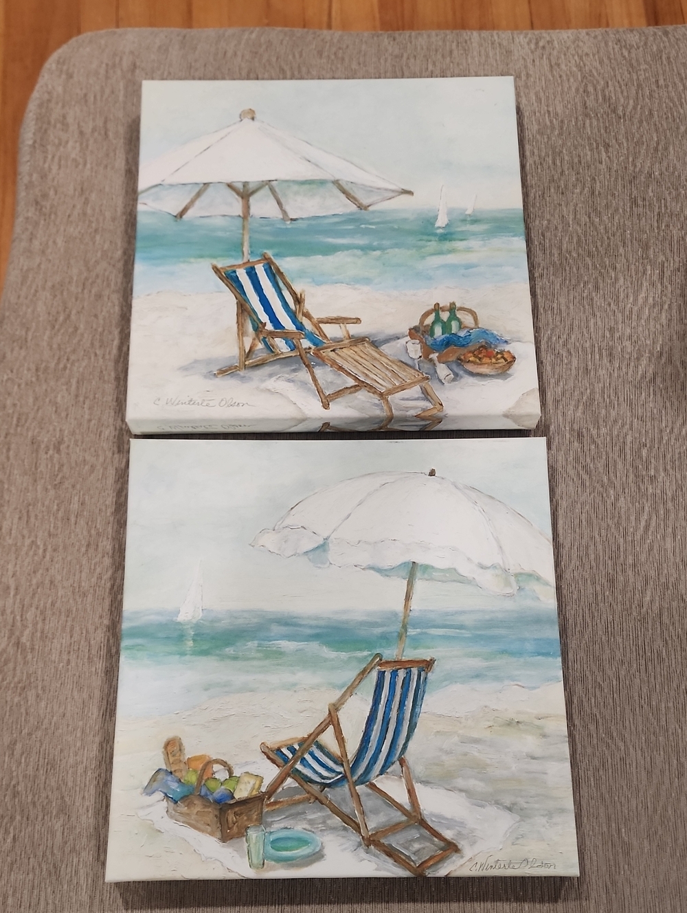 C. Winterle Olson "Retreat to the Beach" Canvas Art Prints - Set of 2